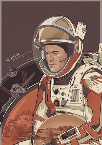 HfmQuisutron Jigsaw Puzzle 1000 Stücke Astronauten Vom Mars Klassische Filme Poster Für Puzzle Home Stressabbau Spiel Xy150Tk