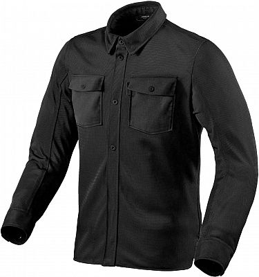 Revit Motorradhemd Tracer 2 Air Mens Overshirt Oberhemd, Schwarz, 3XL