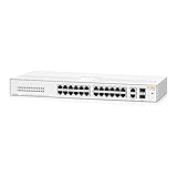 Aruba Instant On 1430 26-Port Gb Unmanaged Layer-2-Ethernet-Switch | 26x 1G | 2X SFP Uplink-Anschlüsse | Lüfterlos | EU-Kabel (R8R50A#ABB)