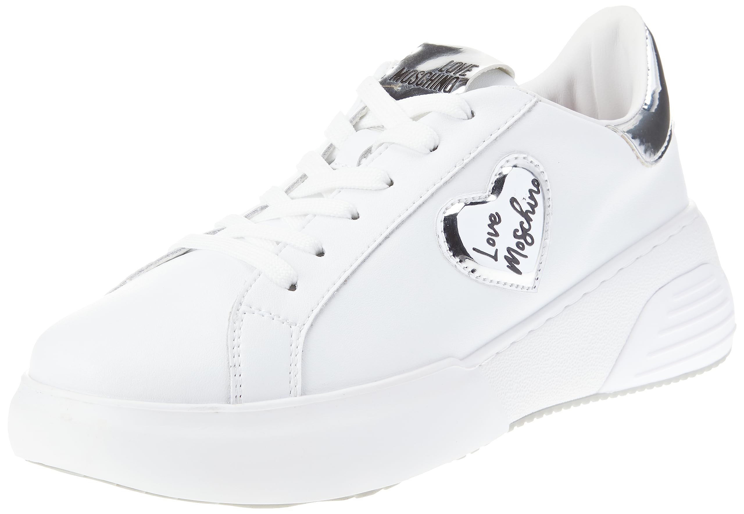 Love Moschino Damen Sneaker, Bianco, 39 EU