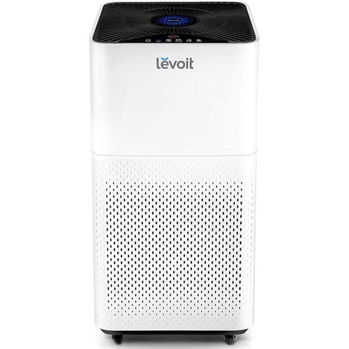 Levoit 810043370424 H13 HEPA Luftfilter, Air Purifier mit CADR von 360 m³/H für Raucherzimmer Wohung, Luftreiniger mit Luftsensor Schlafmodus Timer für Allergiker Raucher Tierbesitzer LV-H135, Weiß