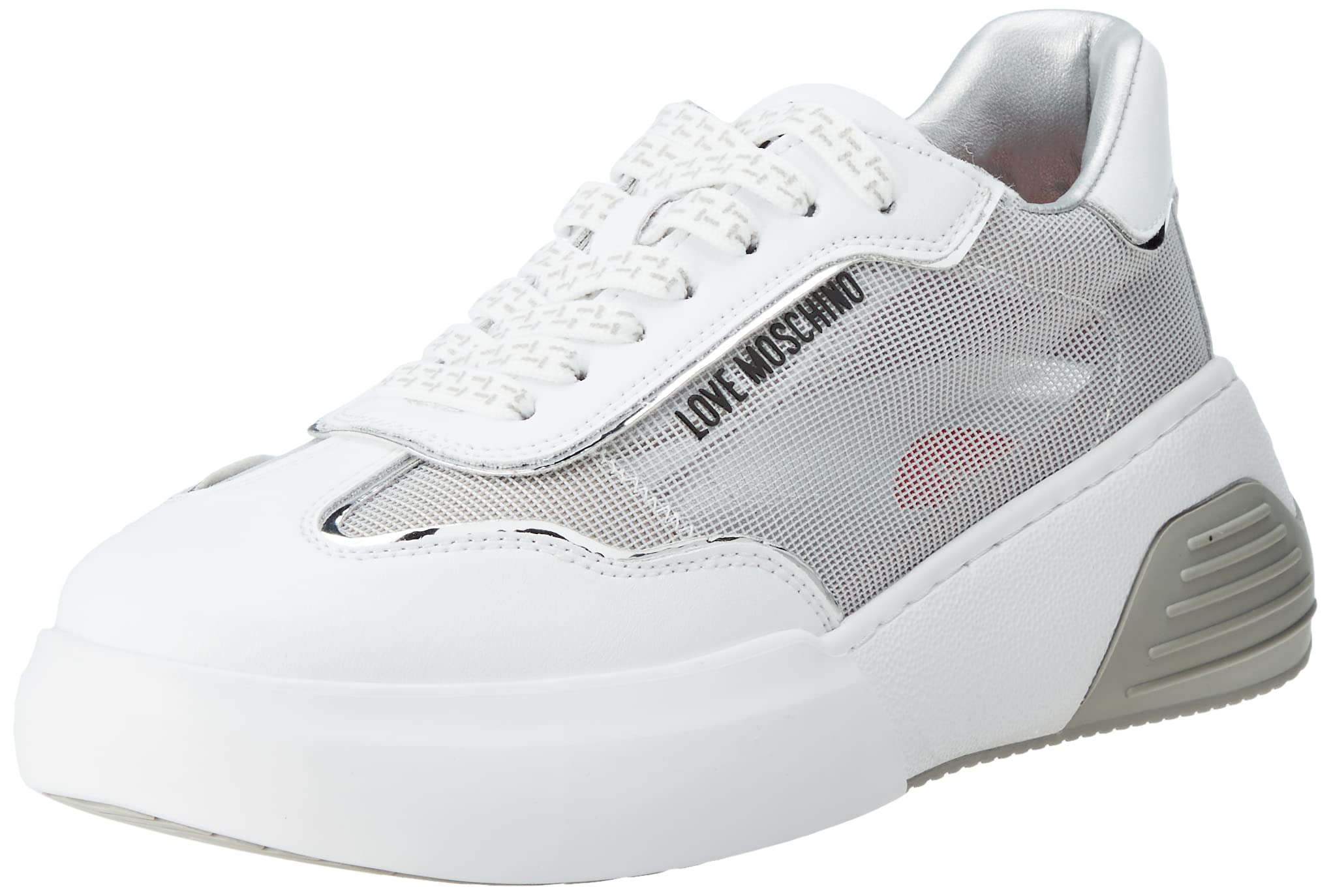 Love Moschino Damen Ja15875g0giqb01a Sneaker, Weiß, 40 EU