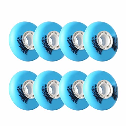 BFVAKBKYT Rollschuh-Räder, Ersatz-Skateboard-Rollen, 8er-Pack Inline-Skate(Blue,76mm)