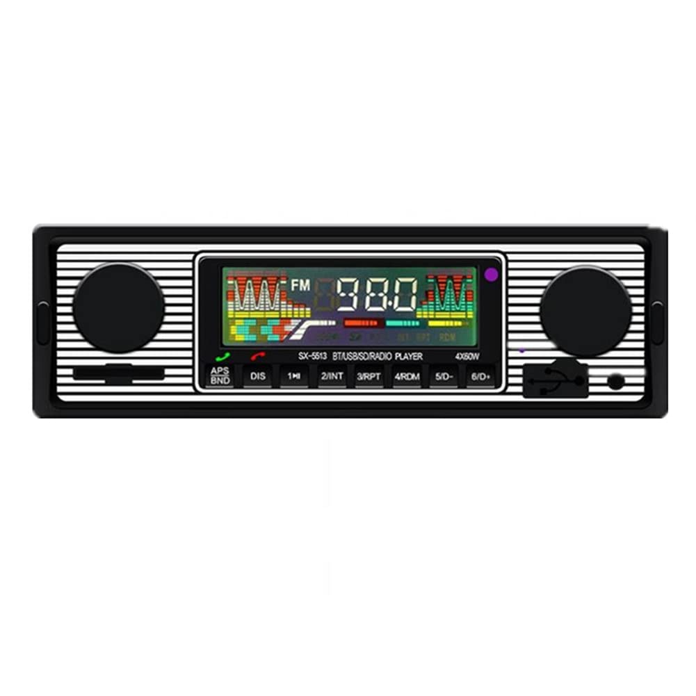 Naugan Neues Retro-Auto, Kabellos, Bluetooth, 12 V, MP3-Player, AUX-Audio, Eingangskarte, Einsatz Eines USB-Flash-Laufwerks, Multimedia-Radio