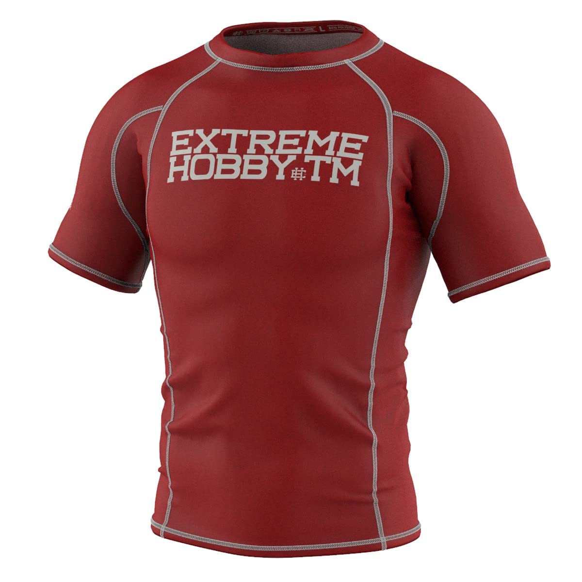 EXTREME HOBBY Kurzarm Rashguard, Herren-Sport-T-Shirt, Fitness-T-Shirt, Kompressionsshirt, Shortsleeve, Funktionsshirt Bodybuilding MMA Boxing