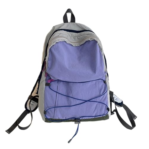 Funktioneller Schulrucksack In Kontrastfarbe Für Schüler Lässiger Rucksack Mit Bungee Kordel Perfekt Für Die Schule Und Den Täglichen Gebrauch