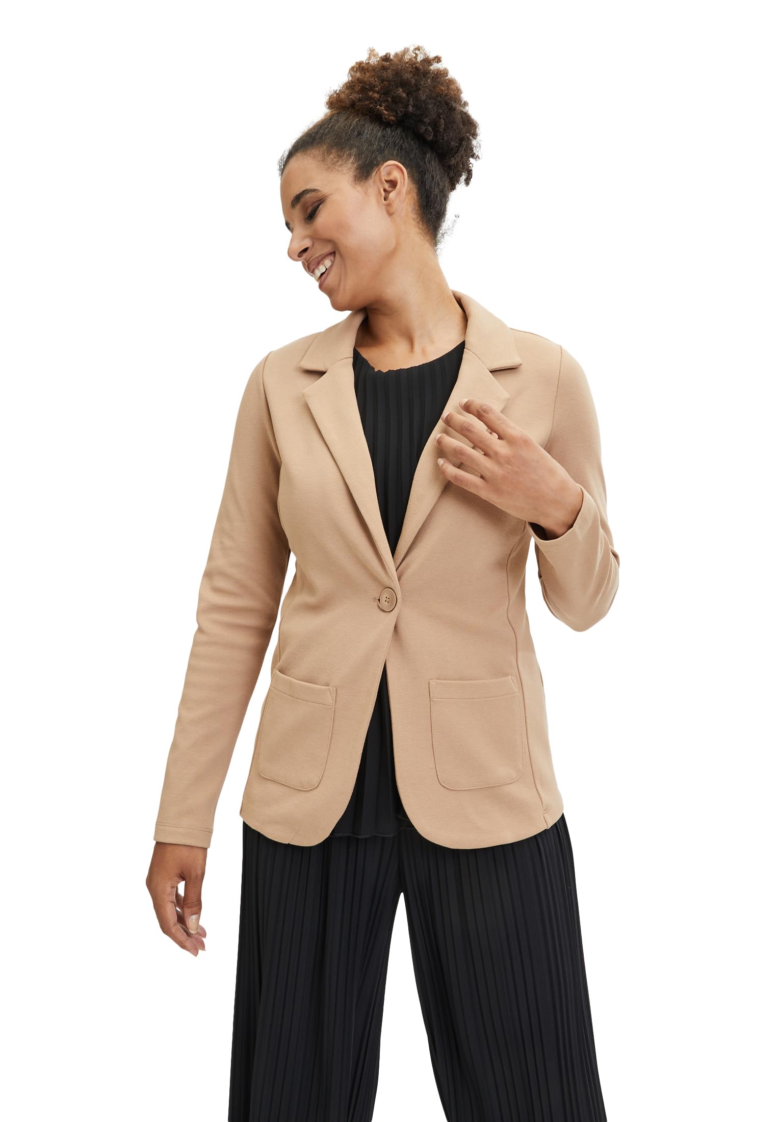 Cartoon Damen Casual-Blazer mit Reverskragen Cinnamon Swirl,36