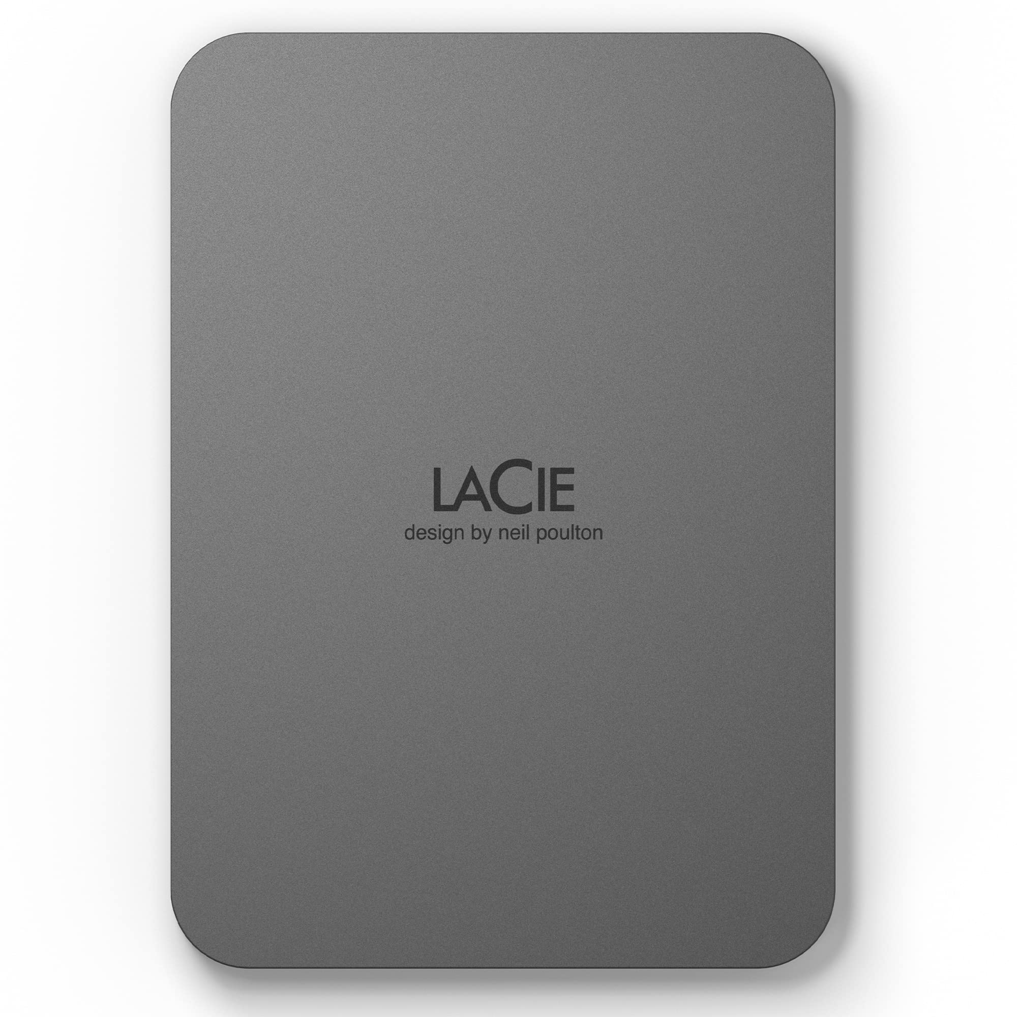 LaCie Mobile Drive Secure 2TB tragbare externe Festplatte, 2.5 Zoll, Mac & PC, space grey, inkl. 3 Jahre Rescue Service, Modellnr.: STLR2000400