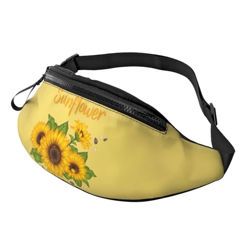 HSJFS Modische Hüfttasche mit bunten Zwergen, verstellbare Hüfttasche, lässige Brusttasche, sonnenblume, Einheitsgröße