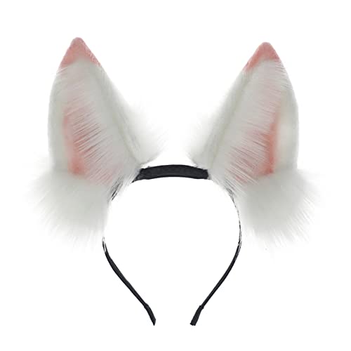 SANRLO Stirnbänder, Haar-Accessoires für Damen, wiederaufladbar, elektrisch, beweglich, Ohrform, Anime-Charakter, Ohr-Kopfschmuck, Ostern, Party, Stirnband, Unisex