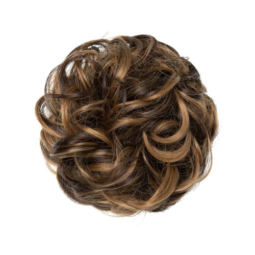 Haarteil Unordentlicher synthetischer Haarknoten for den täglichen Gebrauch, Chignon-Scrunchies, gefälschtes Haarband, Zopf, elastisches Haarteil, Schwanz for Frauen H9 Haarverlängerung(27)