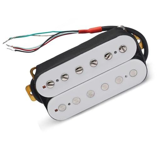 Gitarren-Tonabnehmer E-Gitarre Pickup Coil Spliting Pickup Humbucker Dual Coil Pickup 4 Leiter Kabel N-7,5K/B-15K Ausgang Weiß (Color : Neck Pickup)