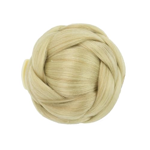 Bun Haarteile Synthetisches Haar, geflochten, Chignon, Tänzer-Haar, Donut-Haarteile, Haargummi, Klaue, Haarknoten, Hochsteckfrisur for Hochzeitsfeier Brötchen-Haarteil(Dirty Blonde)