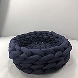 Rysmliuhan Shop Hundehöhle Kleine Hunde Hundebetten Hundekomfortbett Tragbares Hundebett Günstige Hundebetten Hundehöhlenbett Haustierhöhle Luxus Hundebett 50cm,Navy Blue