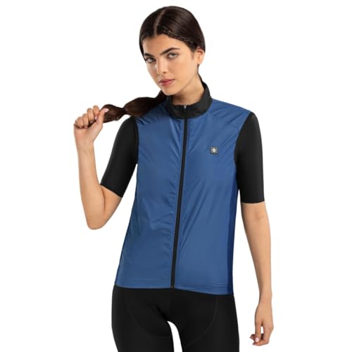 SIROKO - Fahrradweste Windstopper für Damen V1-W Marine - XL - Marineblau