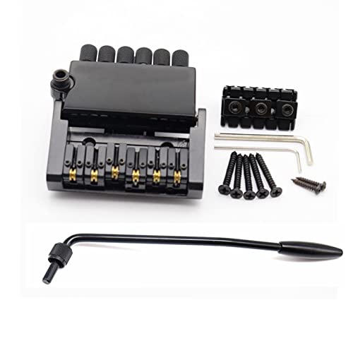 1 Set Gitarre Bridge Heckstück Roller Sattel Für 6 String Headless Guitar Black Tune-o-matic Steg