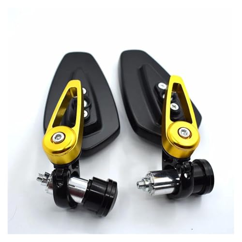 Motorradspiegel-Set Für Y&amaha YZF R125 R15 R25 R 125 15 25 Für Mt 07 09 Für MT-09 FZ07 Universal Rückspiegel Für Motorradlenkerenden 22 Mm 7/8"(Gold)