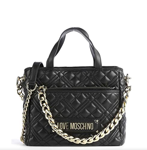 Love Moschino, Handtasche Quilted Bag Pocket 4020 in schwarz, Henkeltaschen für Damen