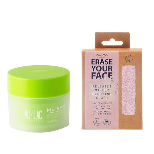 Mulac Cosmetics MU-BYE! Express-Make-up-Entferner-Butter 125 ml Vegan + Eco Friendly Make-up Entferner Tuch Rosa