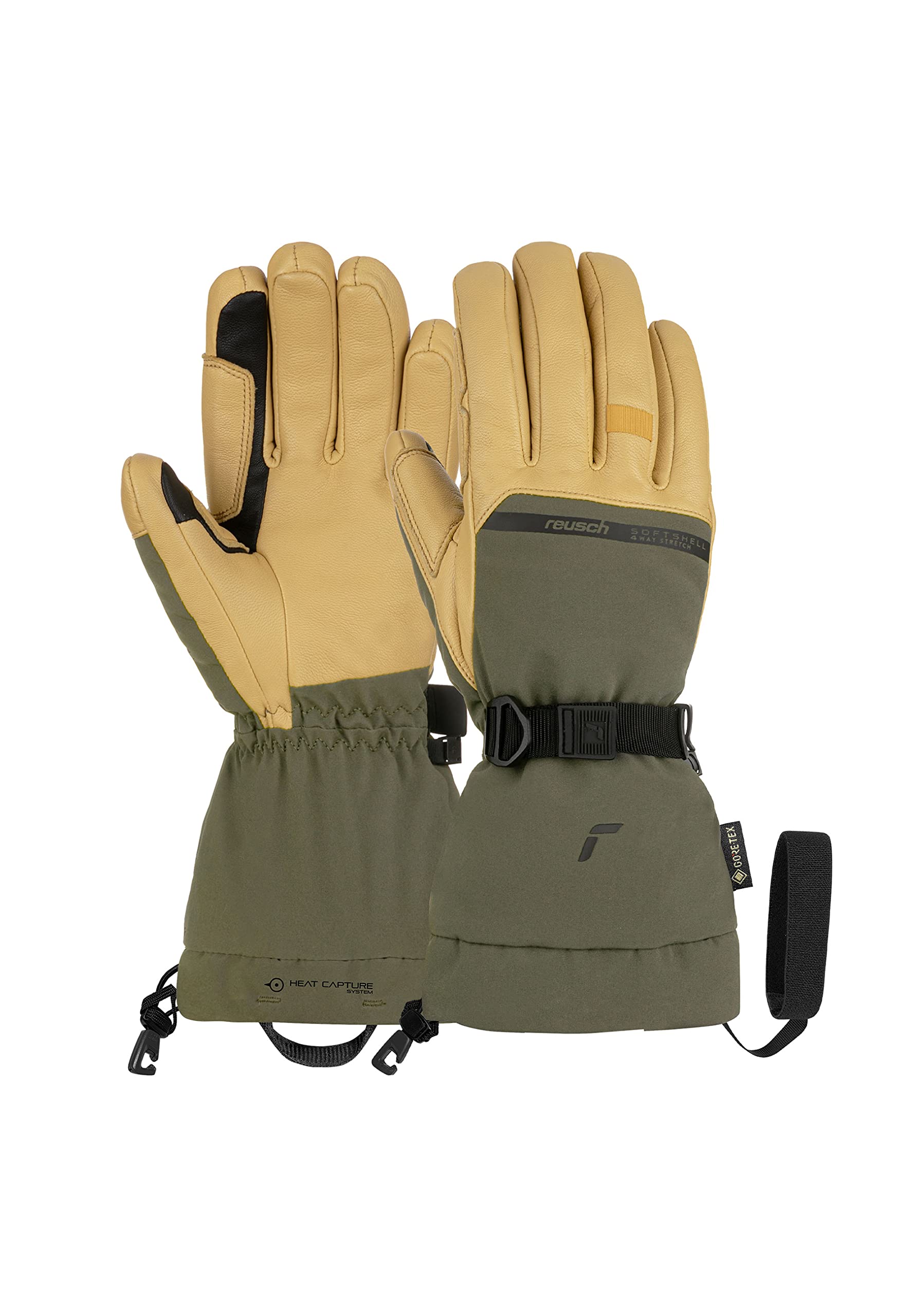 Reusch Discovery Gore-TEX Touch-TEC™ mit Handgelenksschlaufe, Schneefang und wasserdichter Membran, angenehm warme Skihandschuhe Schneehandschuhe, feuchtigkeitsregulierende und Tochscreen, 8.5