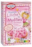 Dr. Oetker Prinzessin Lillifee Muffins mit Vanille-Geschmack, 3er Pack., 3 x 397 g, Backmischung für 12 Muffins, mit rosa Glasur & rosa Dekorherzchen, inkl. Papierbackförmchen