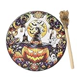 Halloween schamanische Trommel, Halloween schamanische Trommel - Meditationstrommel Schamanentrommel, Schamanische Trommel, Halloween-spirituelles Instrument, Werkzeuge für Schamanen Heiler