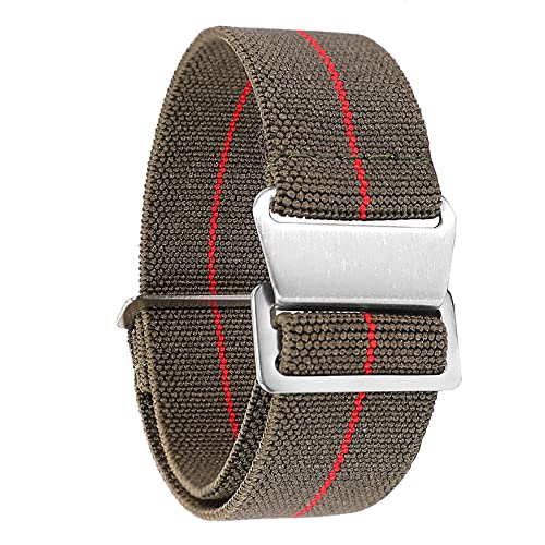 OPKDE Nato-Armband für Garmin Vivoactive 4 3 / Venu SQ 2 Plus, 60S, 20 mm, Fallschirm, elastisch, Nylon, 22 mm, 20 mm, Achat