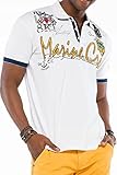 Cipo & Baxx Herren Casual Poloshirt Kurzarm T-Shirt Sommer Slim Fit CT509 Weiß S