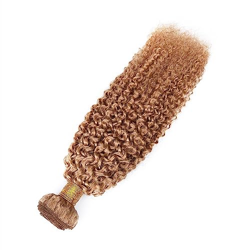 Human Hair Bundles Brasilianisches lockiges Haarbündel, 30#, Remy-Haar, braun, 1/3/4, verworrene lockige Echthaarverlängerungen, burgunderrotes Haarweben human hair weave(Color:Color 27,Size:22 inches