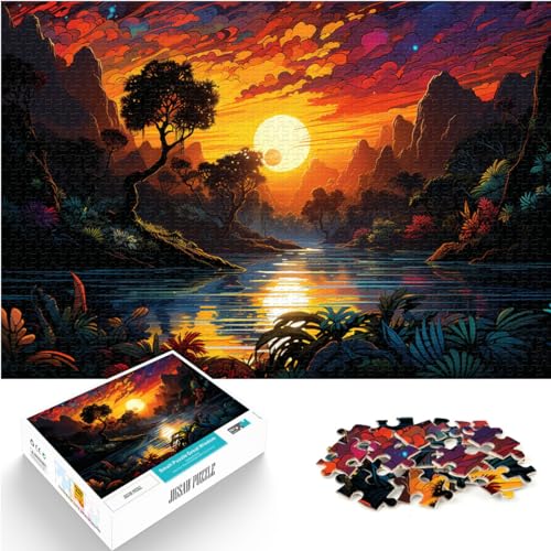 Spielgeschenk Puzzle Farbe Amazonas-Regenwald Puzzles für Erwachsene 1000 Puzzle-Spielzeug Holzpuzzles Familienpuzzlespiel Geburtstagsgeschenke 1000 Teile (50 x 75 cm)