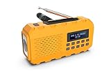 NEWTRO MULTIFUNKTIONS-KURBELRADIO DAB+/DAB/FM - MULTIFUNKTIONALES DIGITALRADIO MIT Taschenlampe, LESELICHT, SOLARPANEL, POWERBANK, KURBEL, SOS-Alarm