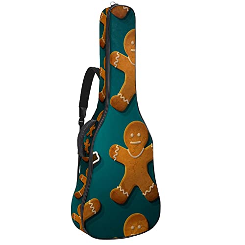 Gitarrentasche Schutz- und Transporttasche für akustische und klassische Gitarren wasserfest und gepolstert Der Mensch ist in Weihnachten geschmückt 108.9x42.9x11.9 cm