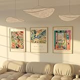 ZoeyAustin | 3 Doppelseitiges Kunstdruck Poster Set | Ohne bilderrahmen | DIN A3 (30cm x 42cm) | Stilvolles Wandposter, 6 Wandbilder, Beidseitige Bilder (Matisse / Klimt)