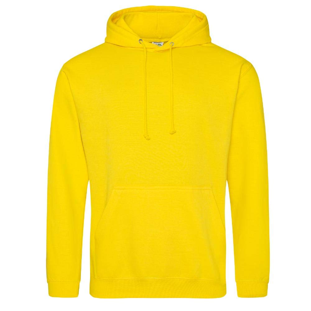 Just Hoods - Unisex College Hoodie/Sun Yellow, XL