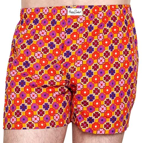 Happy Socks Herren Flower Power Boxershorts, bunt, S