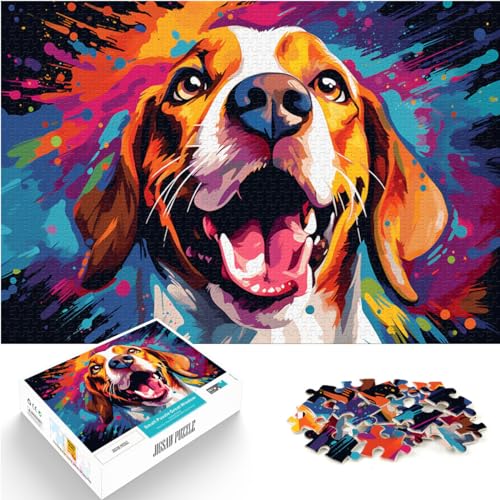 Puzzle für Beagle 1000 Puzzles für Erwachsene 1000 Teile Holzpuzzle Familienspiel Stressabbau Schwieriges Herausforderungspuzzle 1000 Teile (50 x 75 cm)