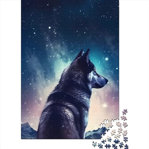 Husky Galaxy Schwierige, anspruchsvolle Puzzles, 1000-teiliges Holzpuzzle, Puzzles für Erwachsene, Teenager, genießen Spiele für Erwachsene (Größe: 75 x 50 cm)