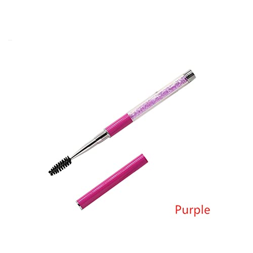 Aqxyxsw 10 Stück Make-up-Pinsel, tragbar, langlebig, Glitzer, Wimpern, Wimpernverlängerung, Mascara, Zauberstäbe, Diamant-Kristallgriff, Make-up-Pinsel lingli(Color:Rosa)