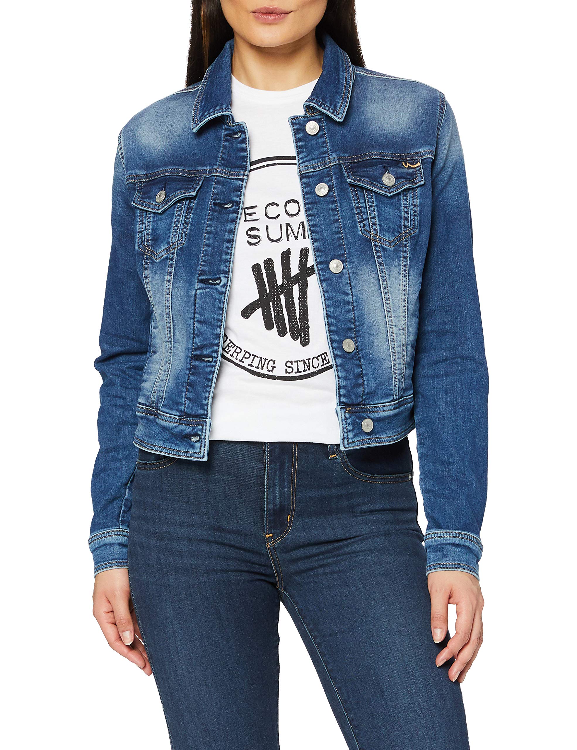 LTB Jeans Damen Destin Jeansjacke, Eternia Wash 50864, L