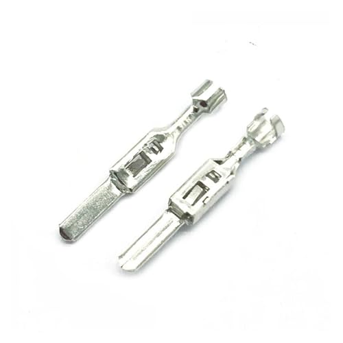 CXVFY 20 Stück H62 Messing verzinnt Verdrahtung Kupferklemmen Automotive Stecker männlich 2,8 mm Pins DJ615C-2.8×0.8A G398(50 pcs)