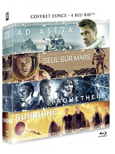 Ad Astra + Seul sur Mars + Prometheus + Sunshine-Coffret 4 Films [Blu-Ray]