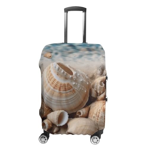 CSGJMYGS Reisegepäckabdeckung, elastisch, waschbar, modisch, kratzfest, für Koffer, Motiv: Pilz, passend für 45,7 - 81,3 cm (18 - 32 Zoll) Gepäck, Seashells By the Seashore, XL