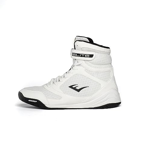 Everlast Elite V2 White 9 Boxschuhe - Ihr ultimativer Trainingsbegleiter für Exzellenz und Haltbarkeit Boxschuhe, Elite 2 Schuhe, Trainingsschuhe, 42 EU