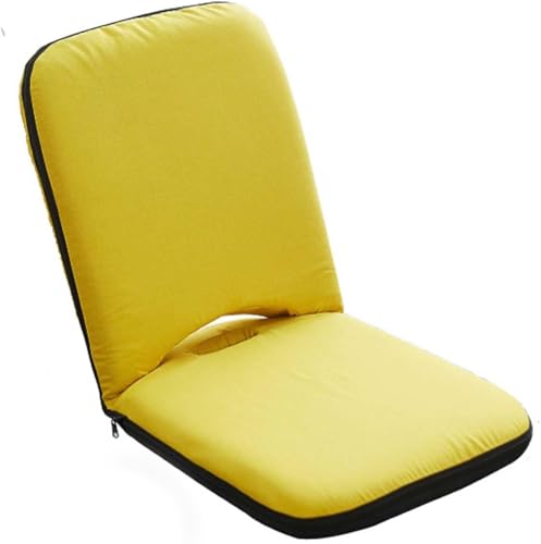 Bodenstuhl Klappbar, Tragbarer Bodenstuhl Mit Rückenstütze Japanischer Beinloser Bodenstuhl 5 Geschwindigkeiten Höhenverstellbar,Bodensofa Bodenkissen Reading Chair D,42 * 48 * 40cm