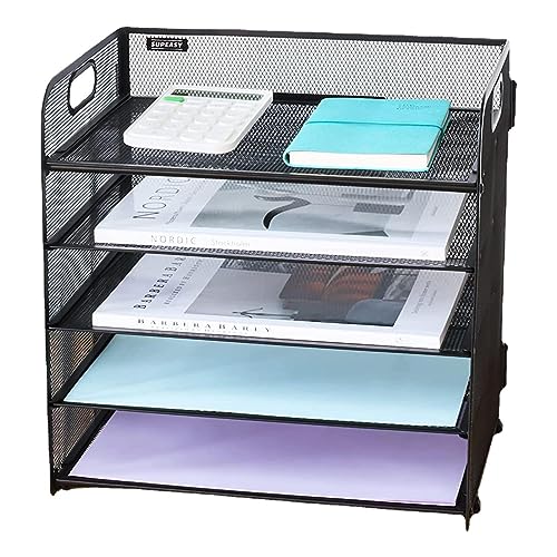 Schreibtischablage-Organizer | Netz-Desktop-Organizer, Briefablage, Metall-Papier-Organizer | Schreibtisch-Aktenorganisator aus Metallgeflecht, kompakt, robust für den Druck von Fulenyi