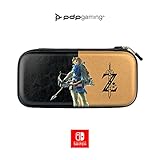 PDP Gaming Offiziell Lizenziert Switch Slim Deluxe Travel Case - Zelda Breath of the WIld - Semi-Hardshell - Console Stand - PRotective PU Leather - Holds 14 Games - Works mit Switch OLED and Lite