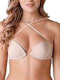 Wonderbra Damen Multiplunge Everyday PUSH UP BH beige, 70E