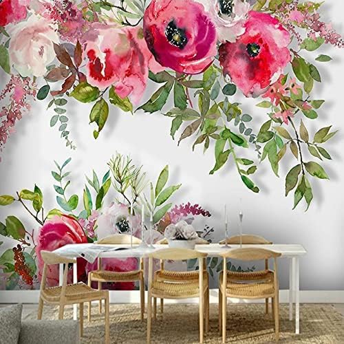 XLMING Minimalistische Rosa Blumenkunst 3D Tapete Home Dekoration Wohnzimmer Sofa Schlafzimmer Tv Hintergrund Wand-200cm×140cm