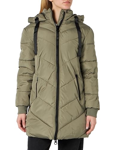 JdY Damen JDYSKYLAR Padded Hood Jacket OTW NOOS Steppmantel, Vetiver/Detail:Black, L