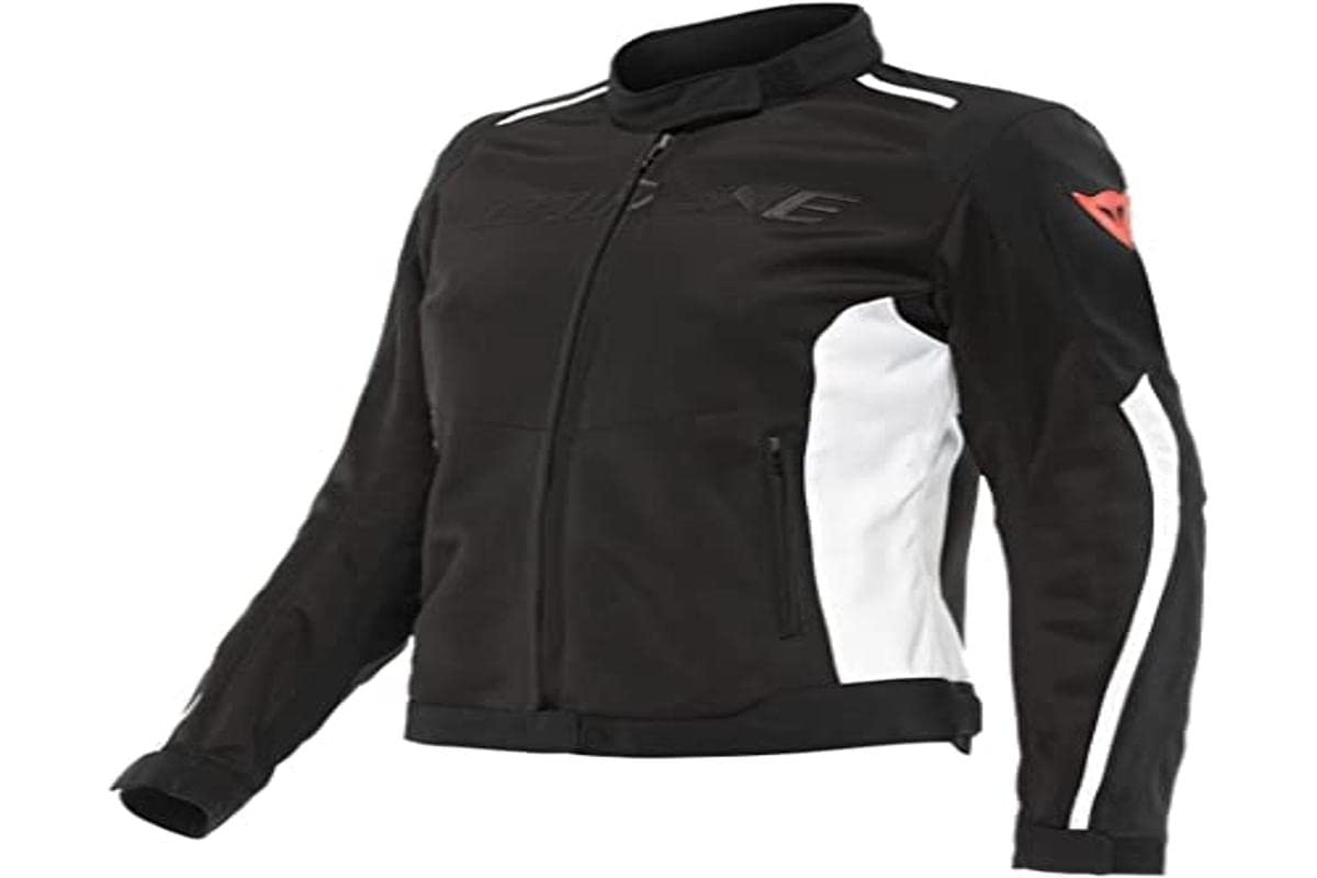 Dainese Hydraflux 2 Air Lady D-Dry Jacket, Motorradjacke Sommer mit Abnehmbarem Wasserdichtem Futter, Damen, Schwarz/Schwarz/Weiß, 46